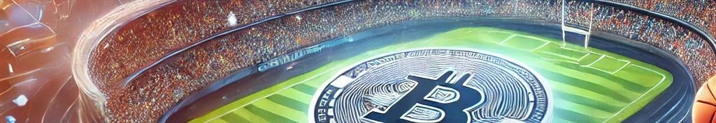 Un estadio con una moneda de BTC